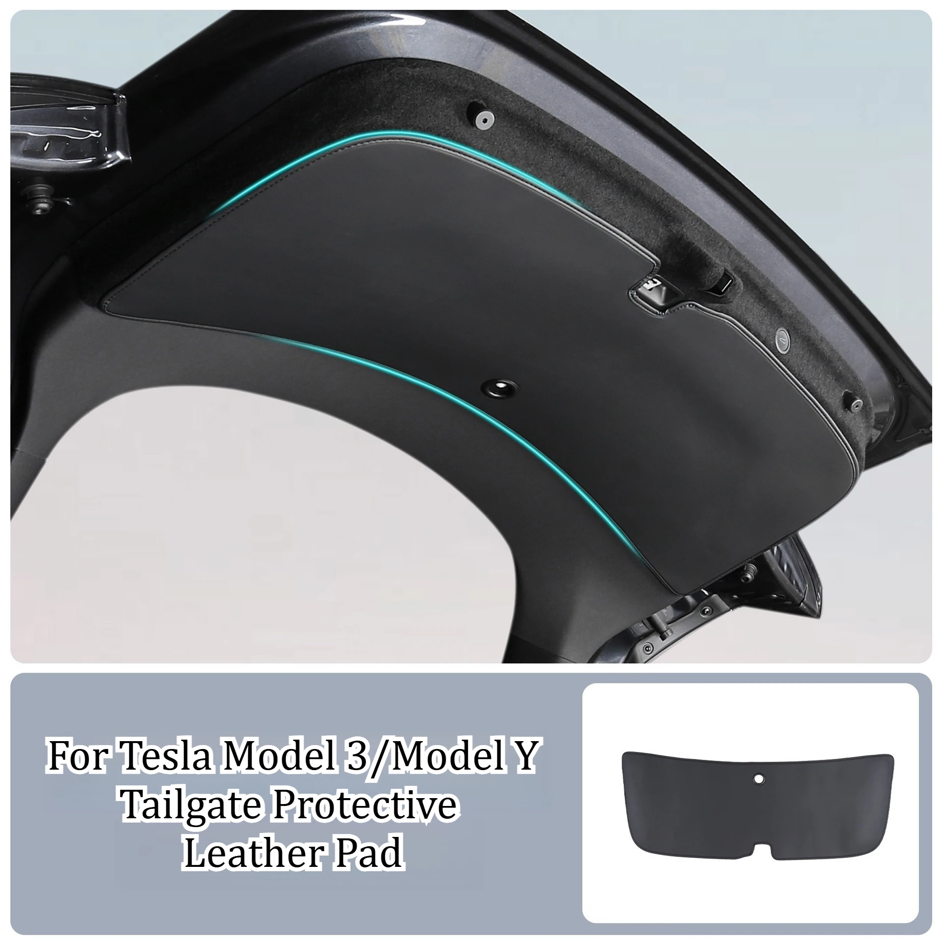 

For Tesla Model 3 Highland Model Y Juniper 2025 Trunk Tailgate Mat Tailgate Protective Leather Pad Interior Trim Car Accessories