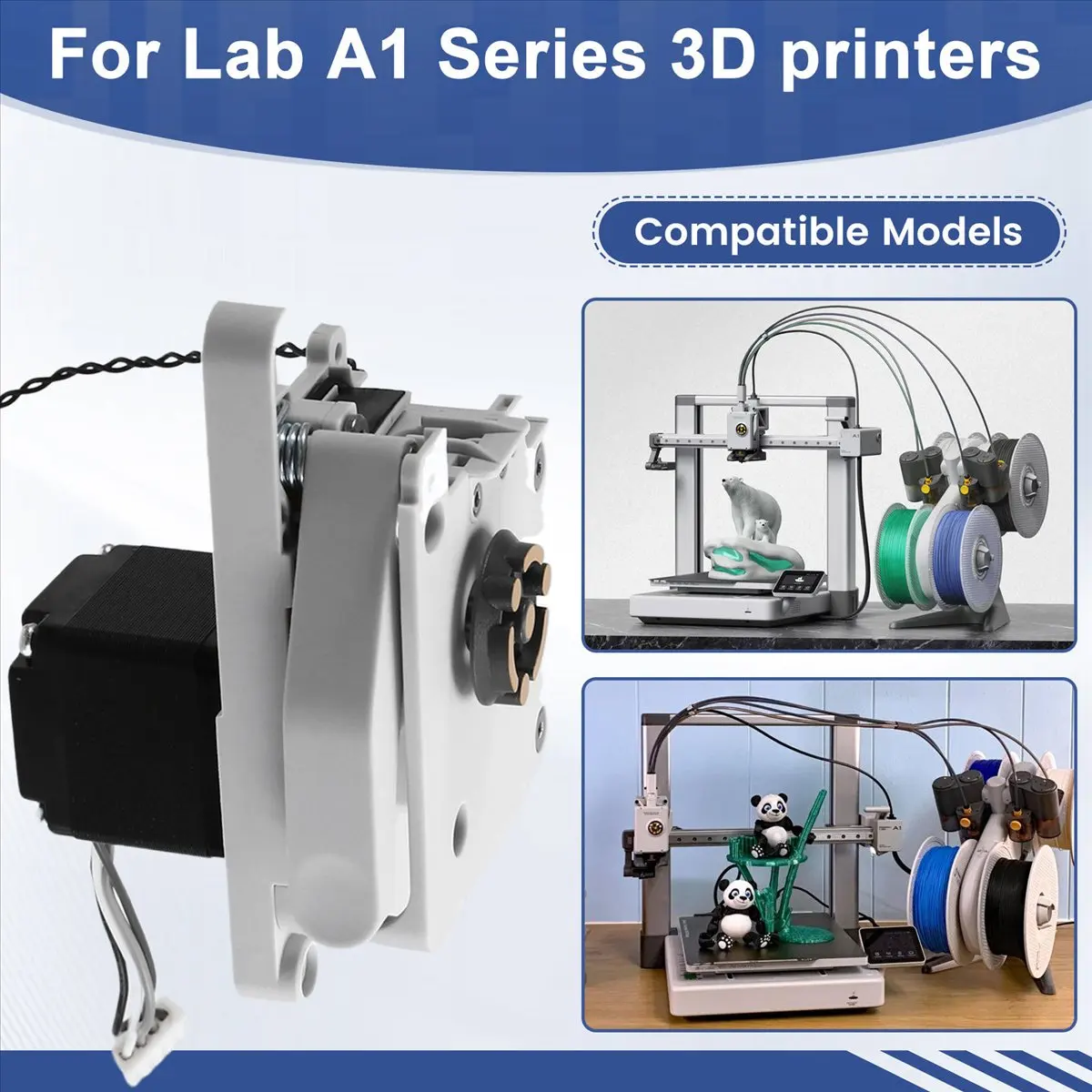 For A1 Mini Extruder Unit High , Double Gear, Hardened Steel for A1 Mini Series 3D Printers