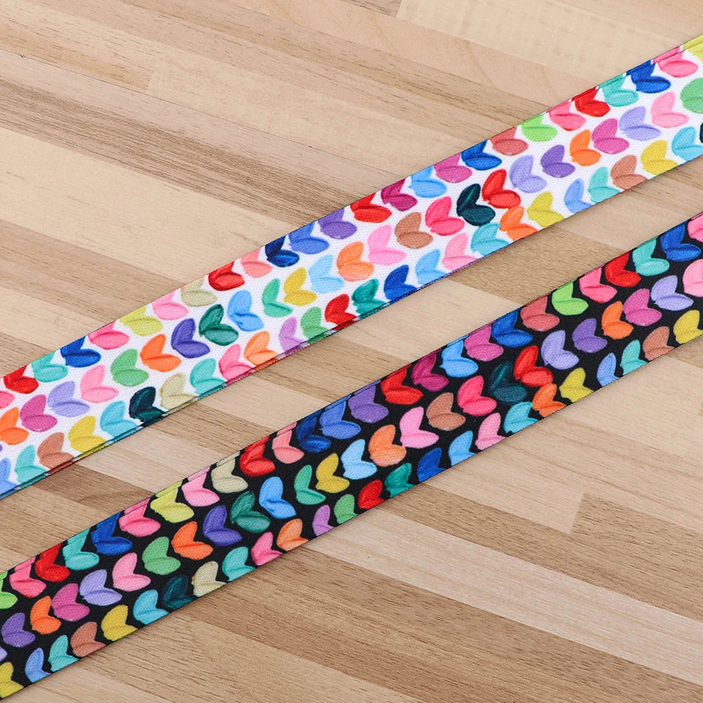 Flyingbee модные подарки окрашенные сердца Живопись Искусство брелок шнур ремешок на шею для ТЕЛЕФОНА КЛЮЧИ ID карта творческие ремешки X2559