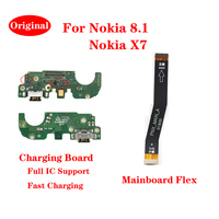 For Nokia 8.1 X7 Original USB Type-C Charging Port Microphone Module Antenna Charger Board Connector Mainboard  Flex Cable