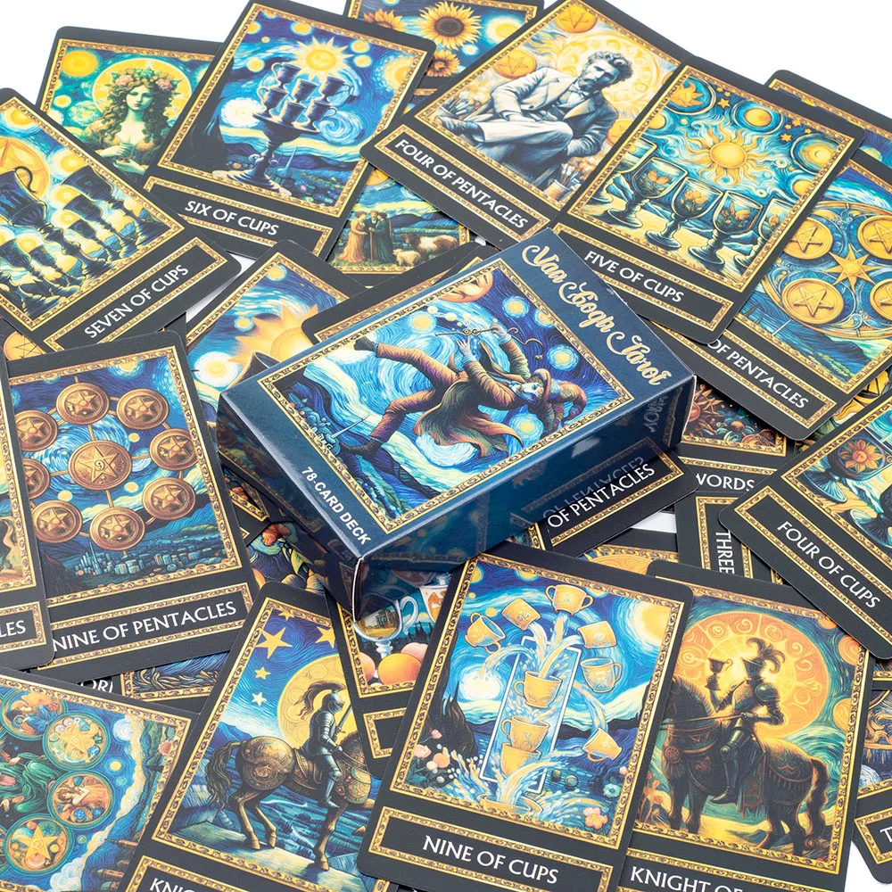 Van Gogh Tarot 78-Kartendeck, Brettspiele, Illustration, Wahrsagerei, Weisheit, Orakelkarten, Party, Desktop, Spielzeug, Unterhaltung, Freizeit – Detail 8