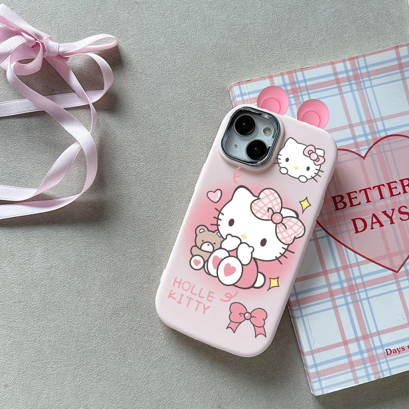 حافظة هالو كيتي ثلاثية الأبعاد لهاتف انفينيكس زيرو 30 4G Hot 40i 30i 40 Pro Note 30 Smart 8 7 6 5 TECNO SPARK GO 2023 2024 2025 20 20C #6