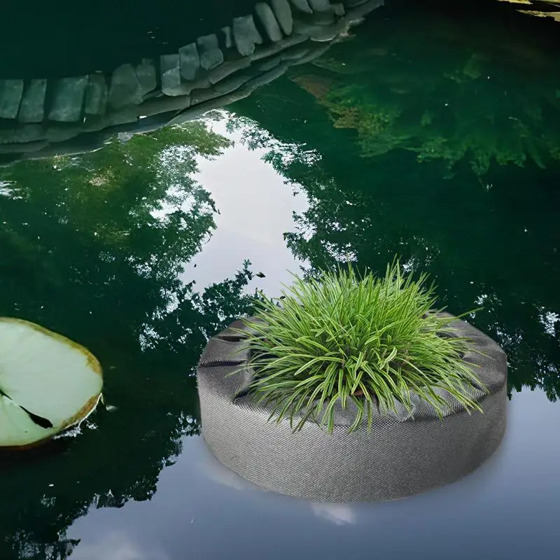 Плавающая кашпо для пруда, тканевая плавающая корзина для растений, водный цветочный остров, контейнер для цветов, плавающие горшки для пруда