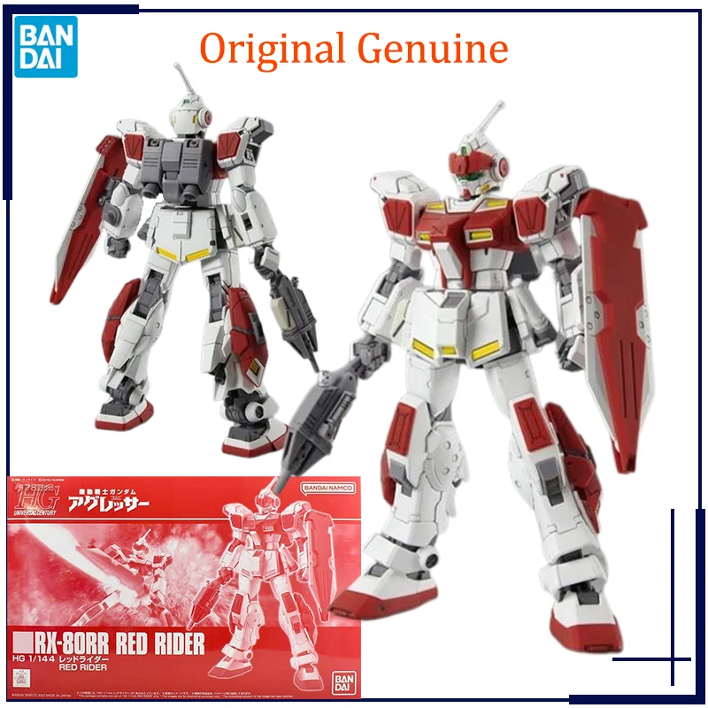 Original Genuine HGUC 1/144 RX 80RR Red Rider Gundam BP Limited Bandai Anime Model Toys Action Figure Gifts Collectible Boys