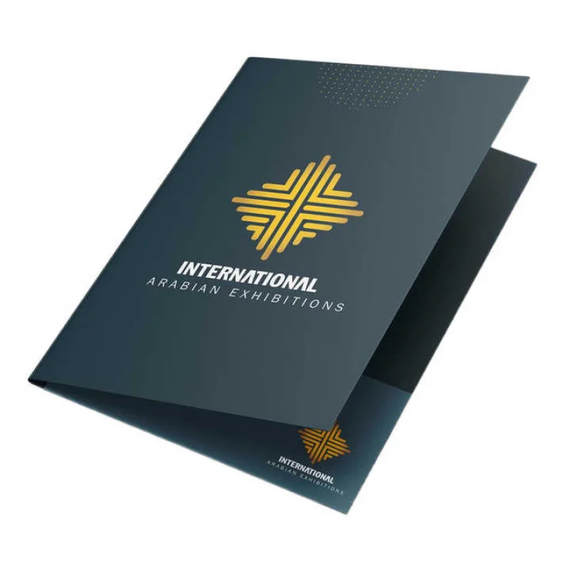 

custom 100pcs a lot paper folder printing A4 size printed Company office business document presentation folder manufacturer pr