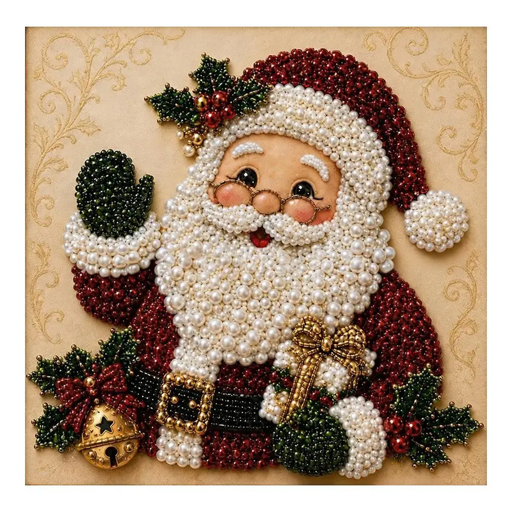 Weihnachts-Weihnachtsmann-Diamantmalerei-Set 5D DIY Perlenstickerei Mosaik Wandkunst Leinwand Handwerk Heimdekoration Weihnachtsgeschenke – Detail 10