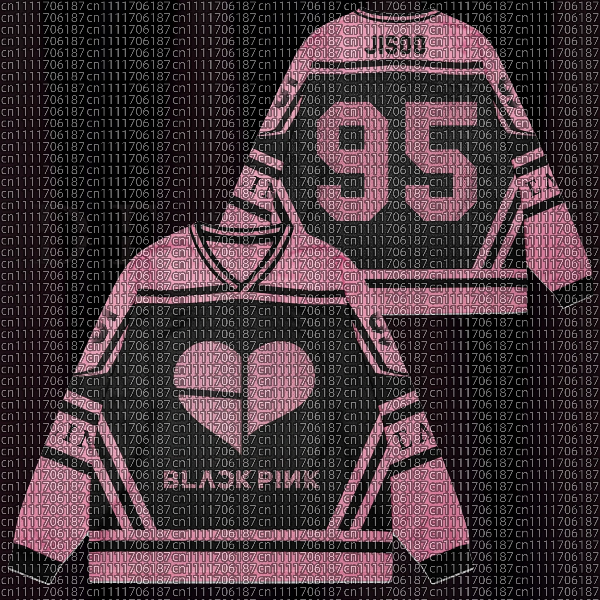 Y2K Hot Selling Black and Pink Heart-Shaped Jersey Long-Sleeved V-Neck Plus Size Men's and Women's Mountaineering Sports T-Shirt