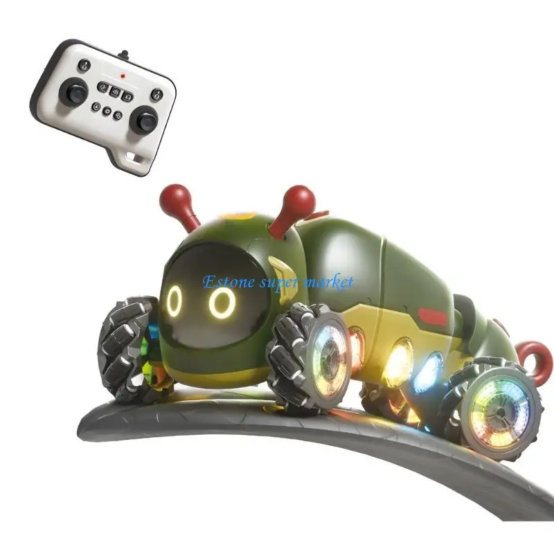 090b-インテリジェント障害物回避クロールおもちゃ-led-ライト結果永久-abs-建物ロングアミューズメント電気自動車