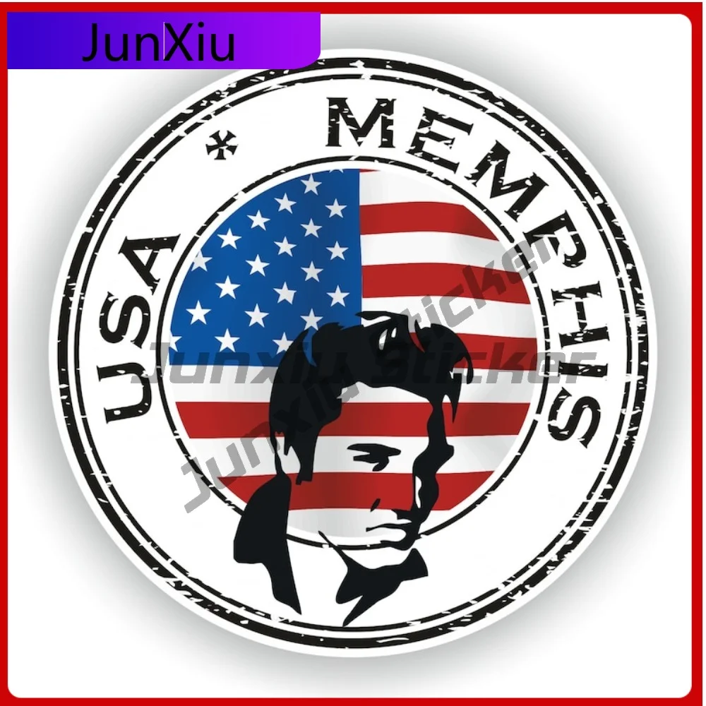 

USA character United States Seal Sticker Round Flag Personalized Vinyl Decal Waterproof Decor for Phone Bumper Guitar