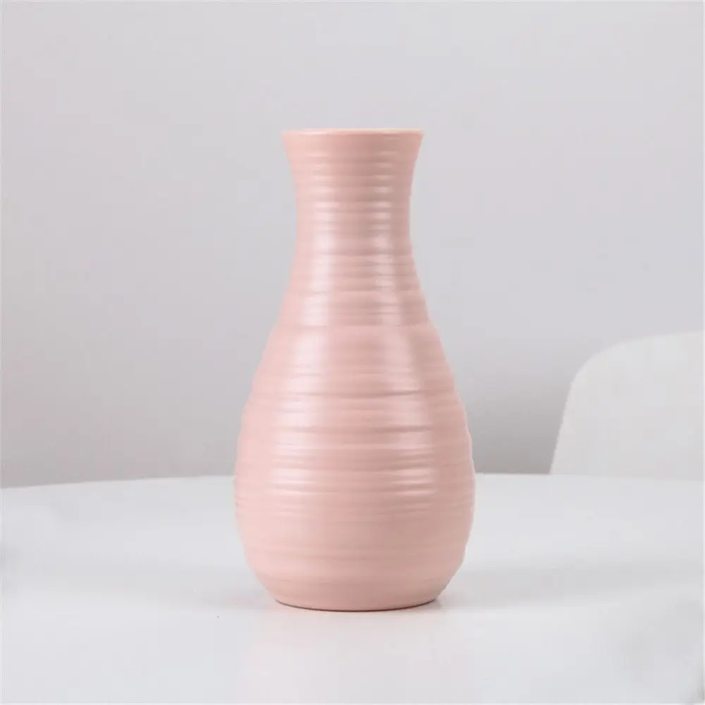 Nordic style creative plastic vase New product PE drop-resistant vase Office vase Variety of multi-color dried flower vases