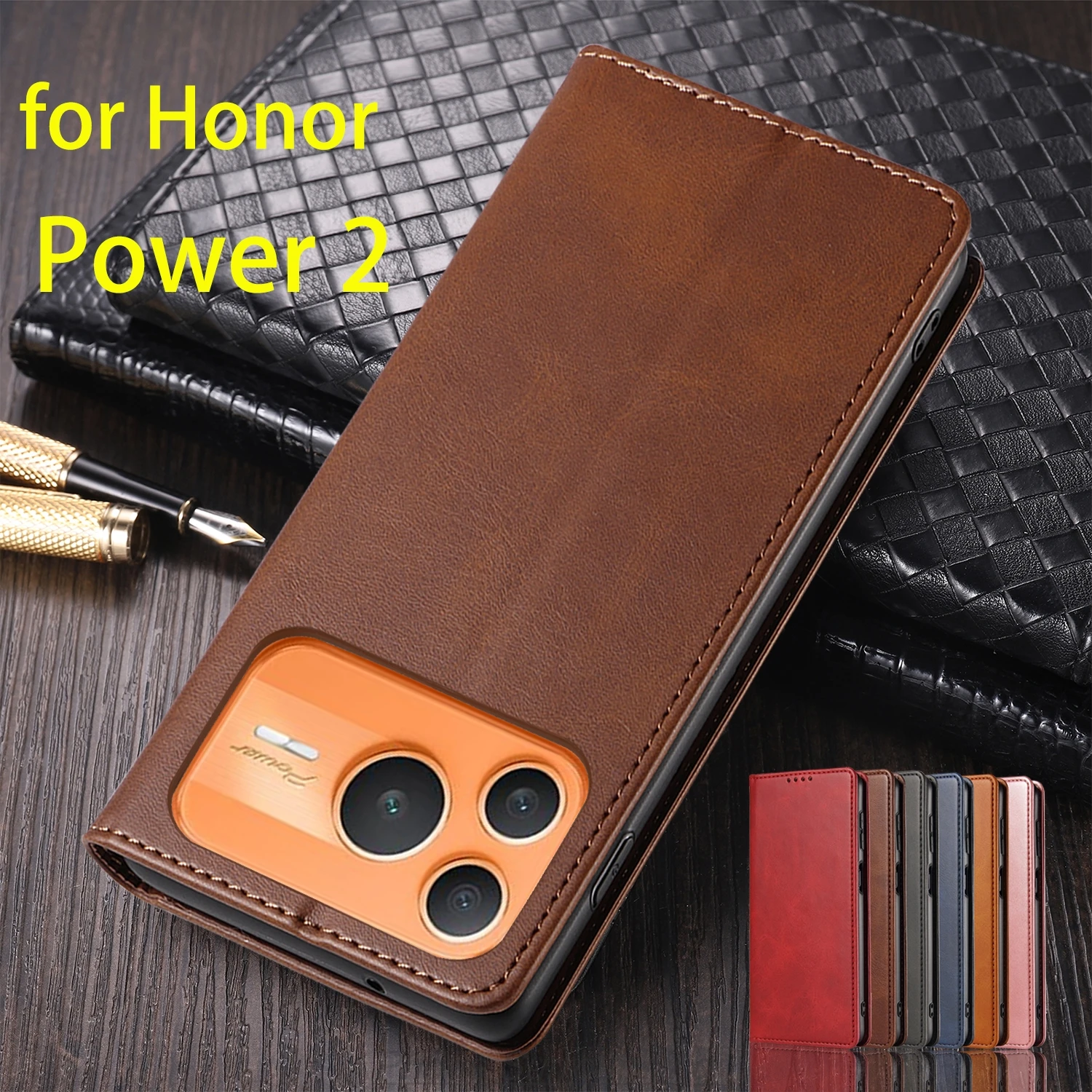 

Leather Case for Huawei Honor Power 2 Power2 Flip Case Card Holder Holster Magnetic Attraction Cover Wallet Case Fundas Coque