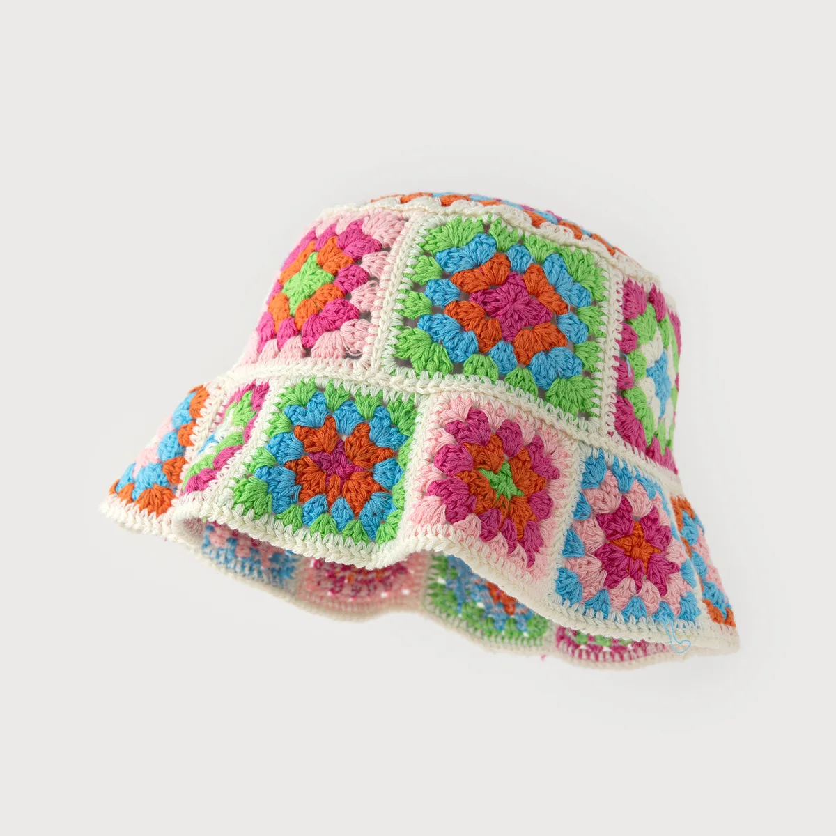 1 piece of women's fisherman hat, new fashionable color patchwork crochet basin hat, fisherman hat, color hat