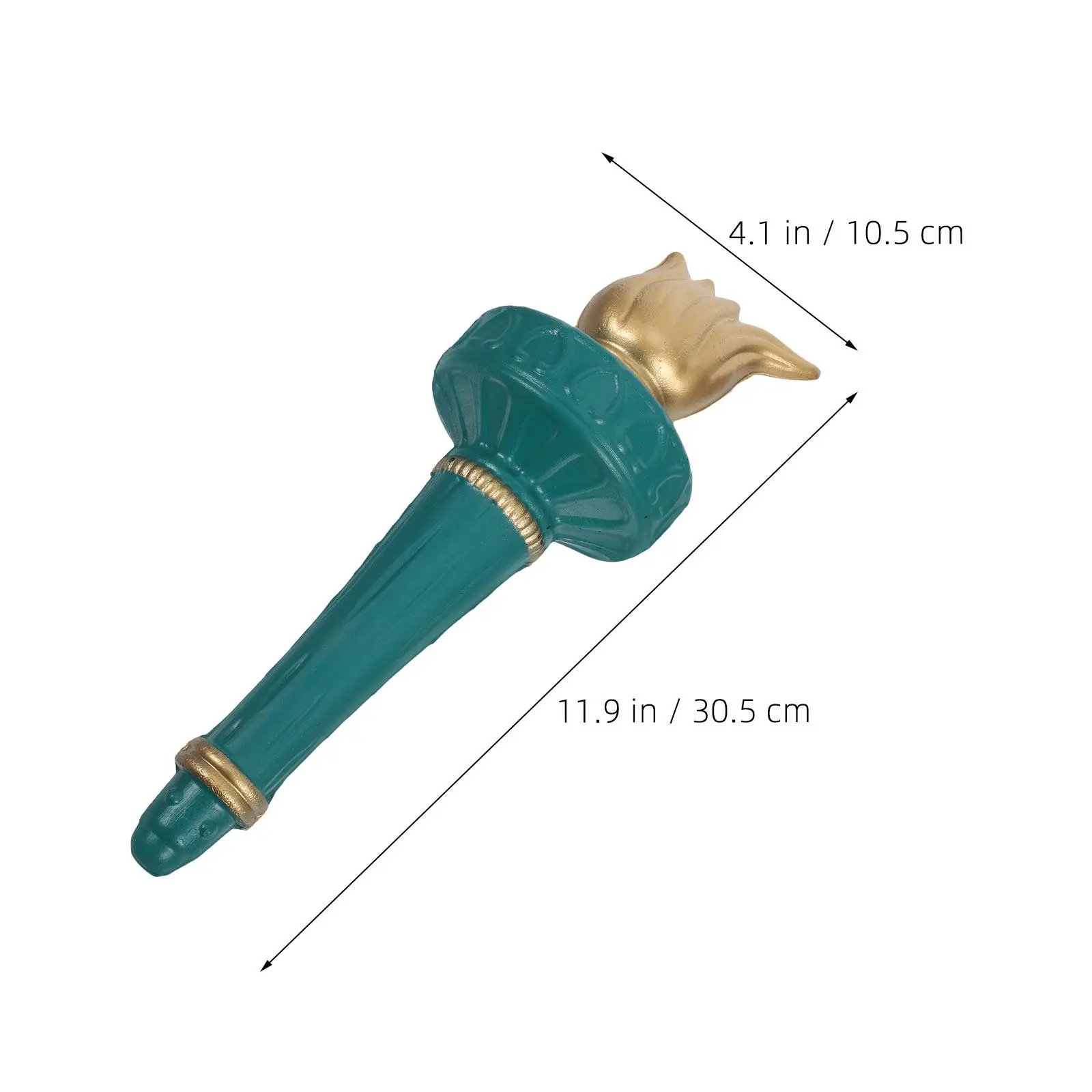 2 Pcs Statue Of Liberty Torch Props Pu Leather Imitation Torch  Handheld Torch Halloween Cosplay Costume Accessory Stage Shows