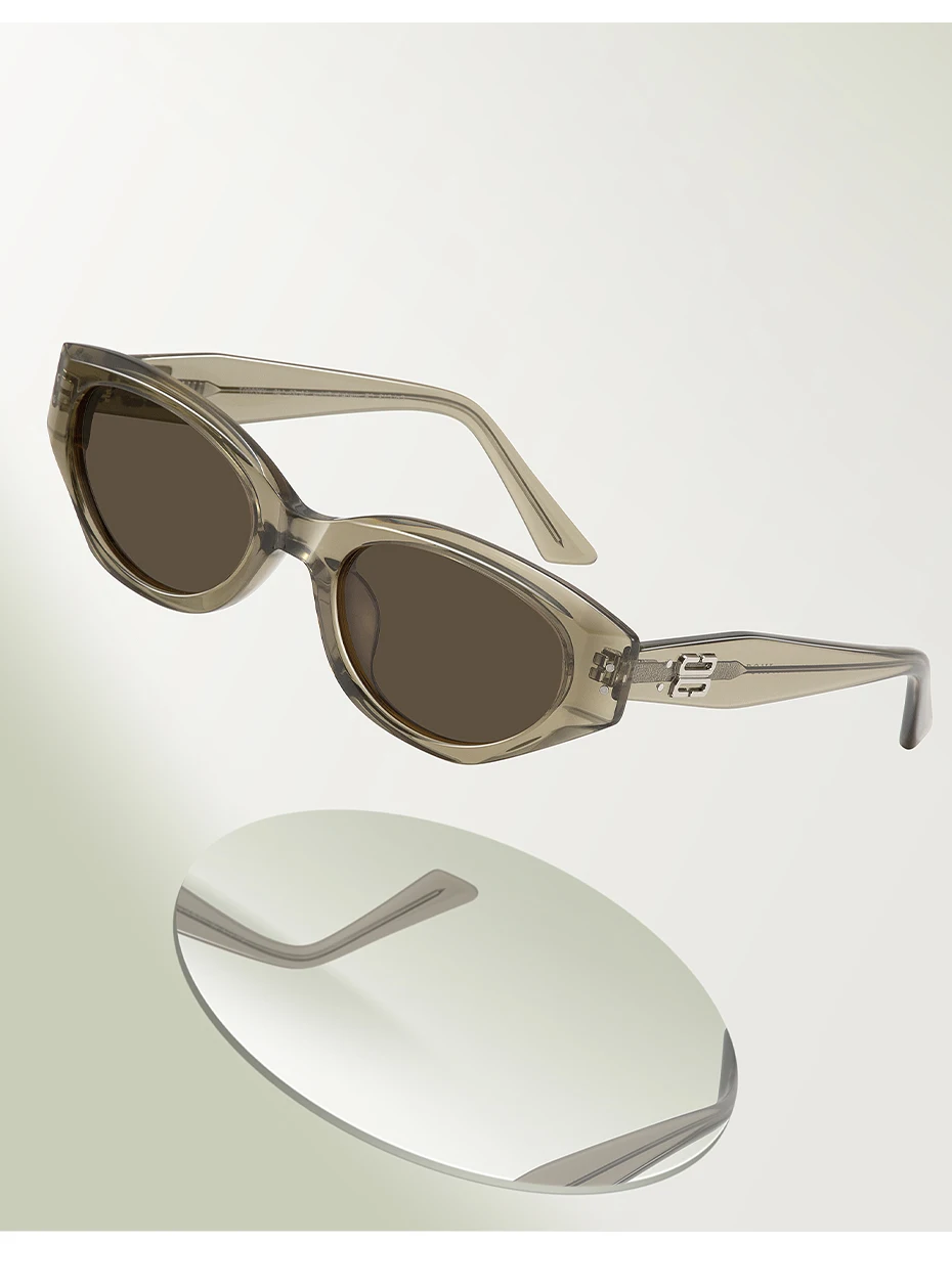 CAPONI 2024 Neue Mode Sonnenbrillen Frauen Cat Eye Schwarz Shades Marke Design UV400 Schutz Moderne Braun Sonnenbrille CP23007 – Detail 2