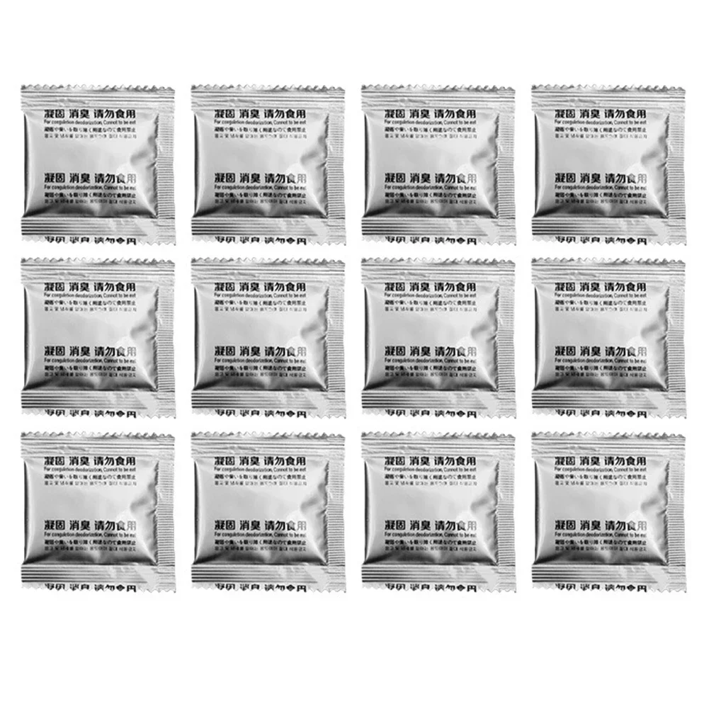 12Pcs Camping Toilet Waste Treatment Powder for Emergency Situations Gelling Deodorizing Solution for Outdoor Use