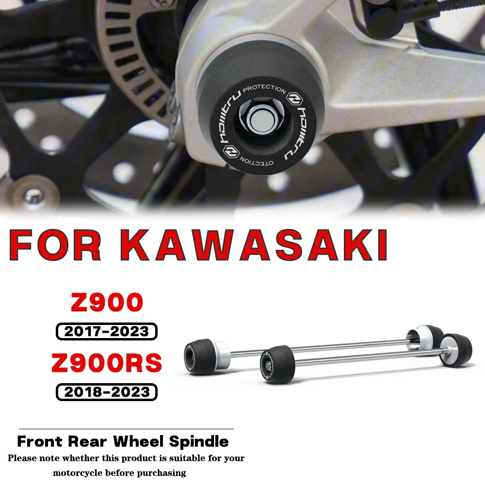 

For KAWASAKI Z900 Z900RS 2017 2018 2019 2020 2021 2022 2023 Motorcycle Accessories Front Rear Wheel Spindle Crash Protector