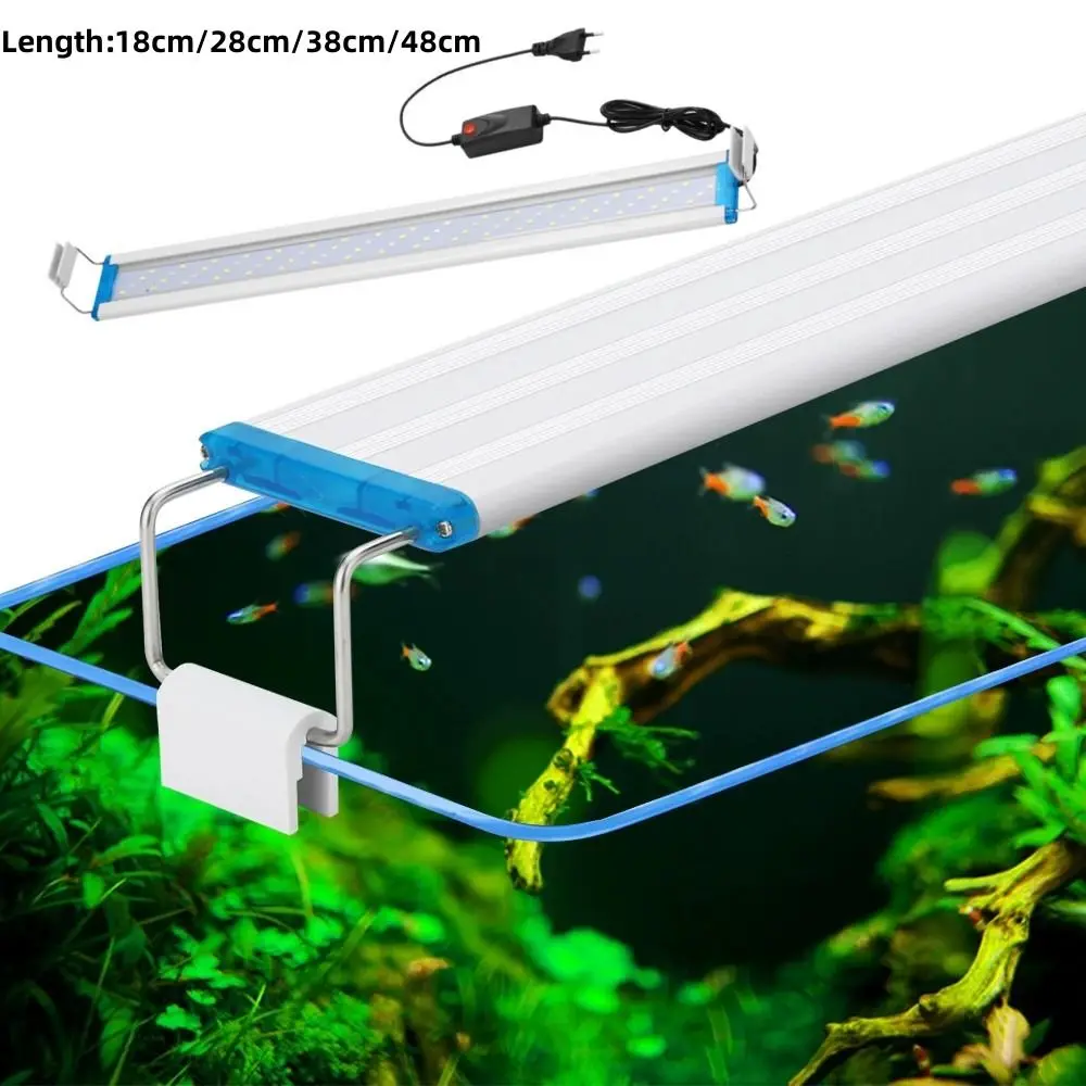 

3 Colors Changeable Extensible Aquarium LED Clip on Super Bright Fish Tank Light 18cm 28cm 38cm 48cm LED Aquarium Light