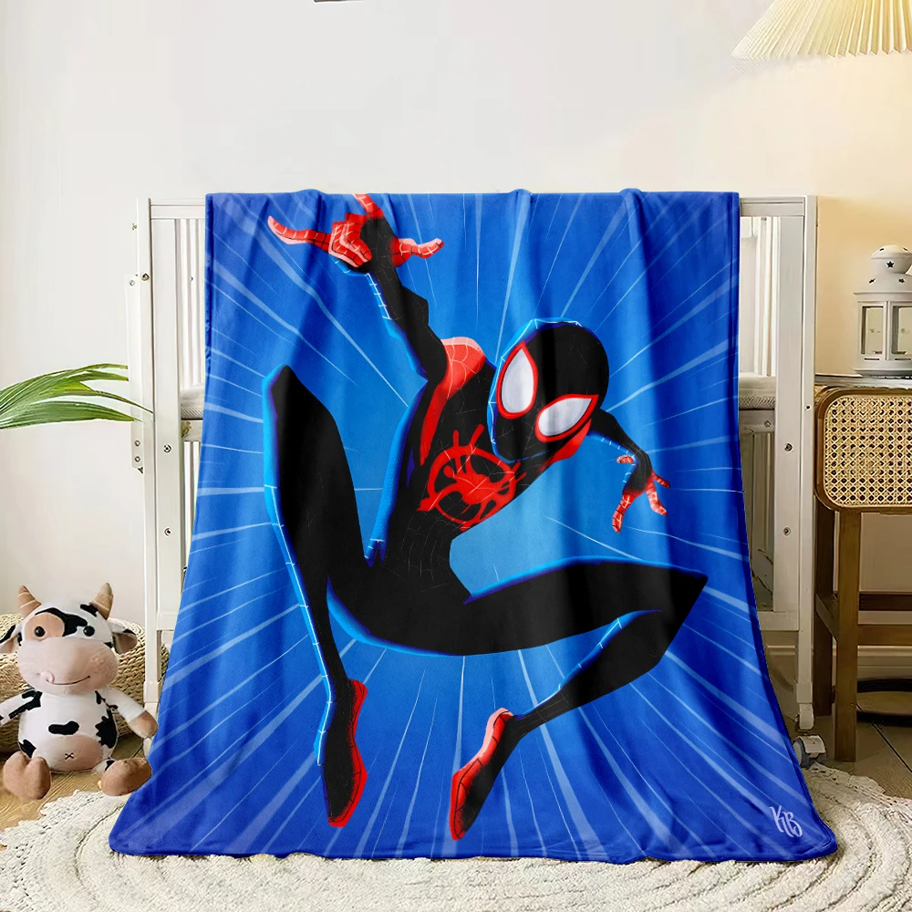 Spider Man HD Printed Flannel Thin Blanket.for Sofa,beds,living Rooms,travel Blanket Gifts.Four Season Gift Blankets