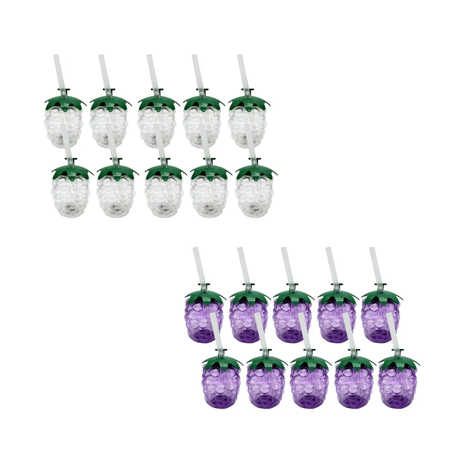 10 Pieces Fruits Grape Cups Cute Tea Juice Ice Coffee 500ml User Friendly