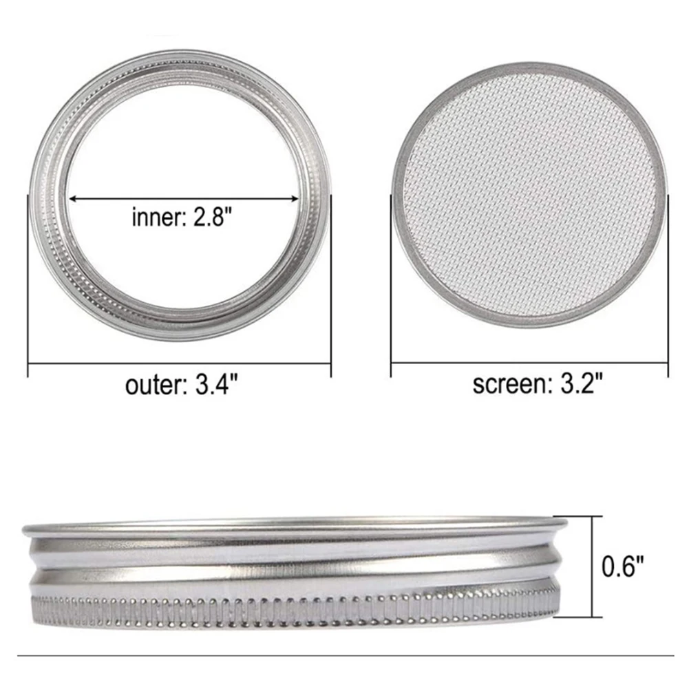 Stainless Steel For Sprouting Stands for Easy and Convenient Home For Sprouting Complete 6 Piece Kit for Healthy Sprouts