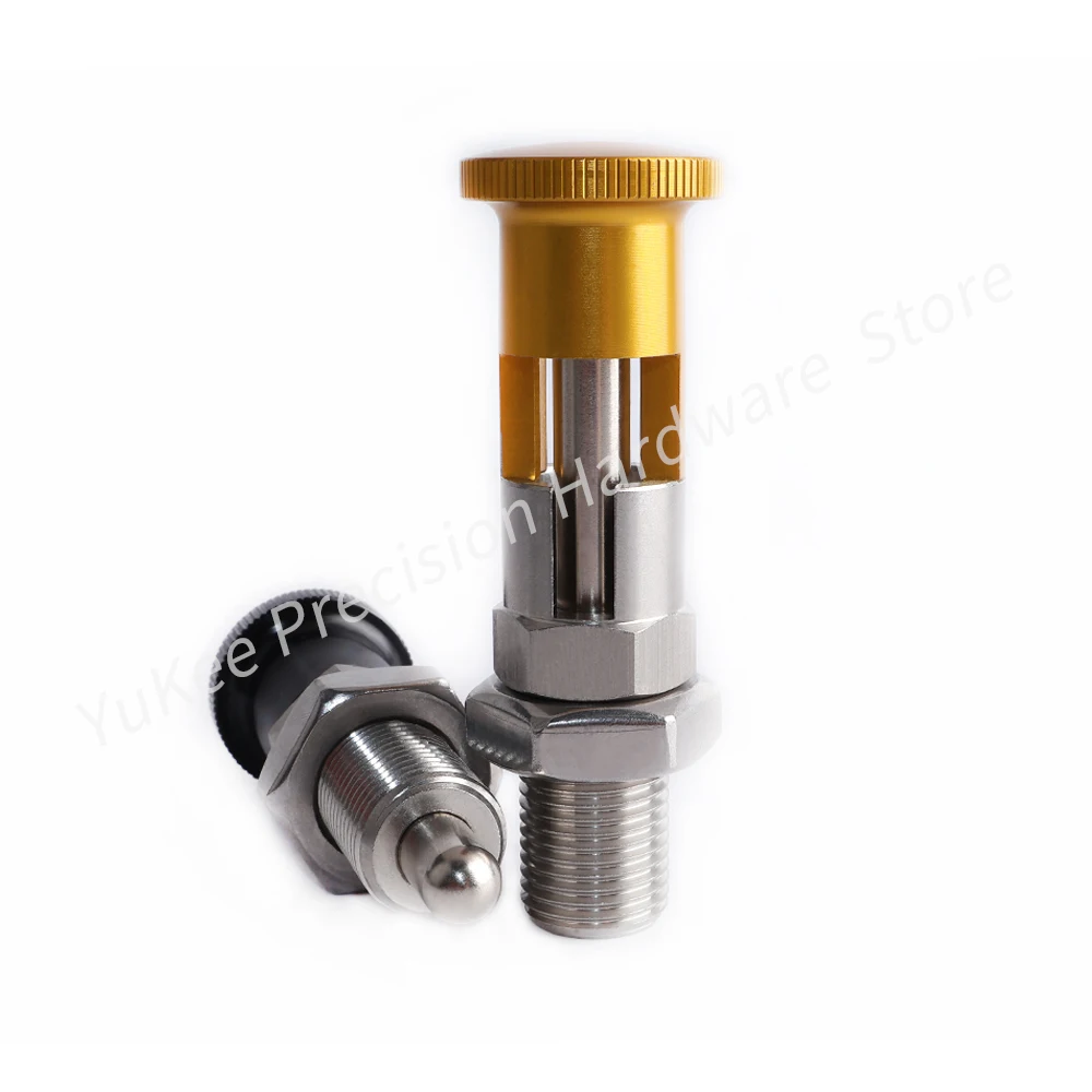 YK210 Indexing Plunger Spring Loaded Plunger Indexing Pin Self Locking Reset Ball Head Positioning Bolt With Nut
