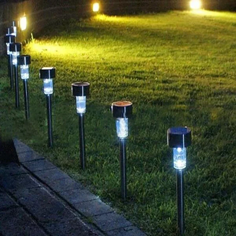 1/5/10Pcs Solar Pathway Light Outdoor Grounded Embedded Solar Landscape for Lawn Patio Yard Walkway Driveway Solar Garden Lights