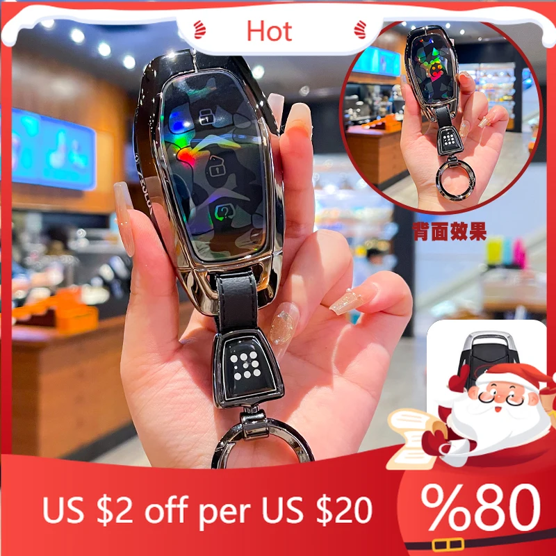 

Горячий автомобильный цветной чехол для ключей из цинкового сплава, держатель для Dongfeng fengguang Seres Evolute i-Space i-Pro Landian E, наклейки на интерьер