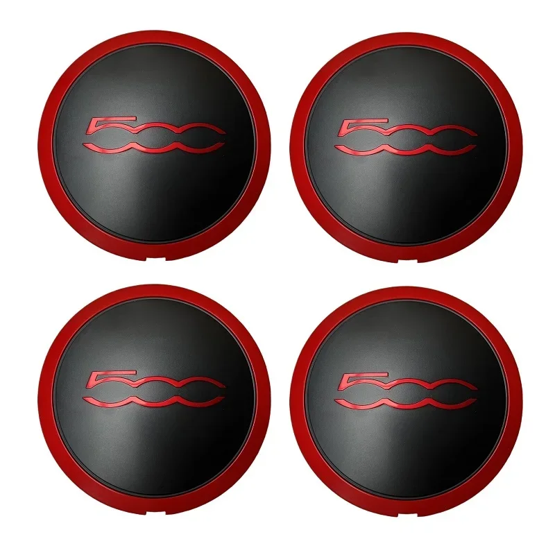 

Колпачки для ступицы колеса Fiat 500, набор 2/4 шт., красные, красные колпачки 133 мм, колпачки 51884863 68078419AC 68078421AC, колпачки для ступицы колеса