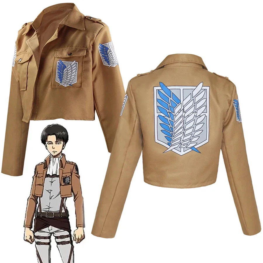 

Anime Attack on Titan Cosplay Coat Jacket Shingeki no Kyojin Cosplay Costume Eren Survey Corps Uniform Coat Halloween Clothes