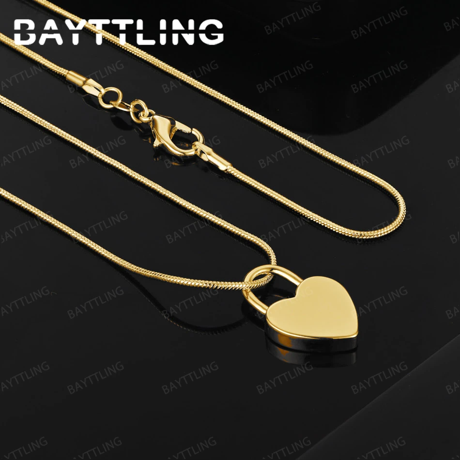 

925 Silver 18K Gold 16-30 Inch Exquisite Heart-Shaped Lock Pendant Necklace For Women Girlfriend Gift Jewelry Wedding Accessorie