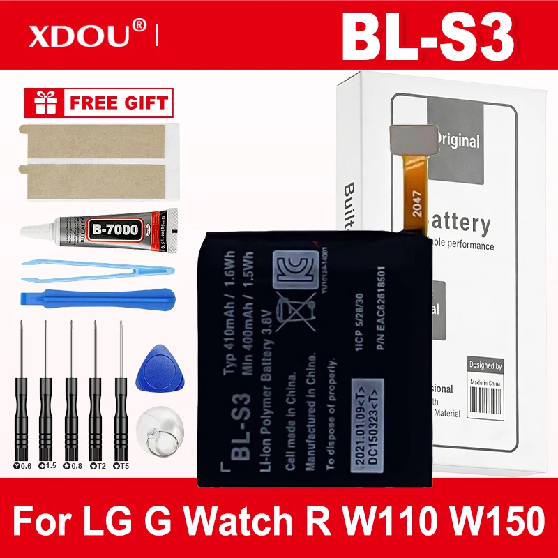 BL-T9 BL-T34 BL-S3 Replacement Battery For LG V30 V30A V30+ Nexus 5 LG G Watch R W110 W150 Watch Batteries  phone Batteries view 2