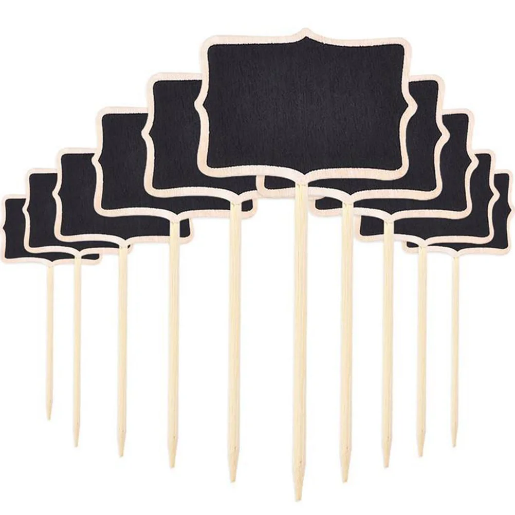 30 Pcs Decorative Insert Plants Garden Wooden Labels Succulent Massage Name Stakes for Markers Boxwood Potted Chalkboard