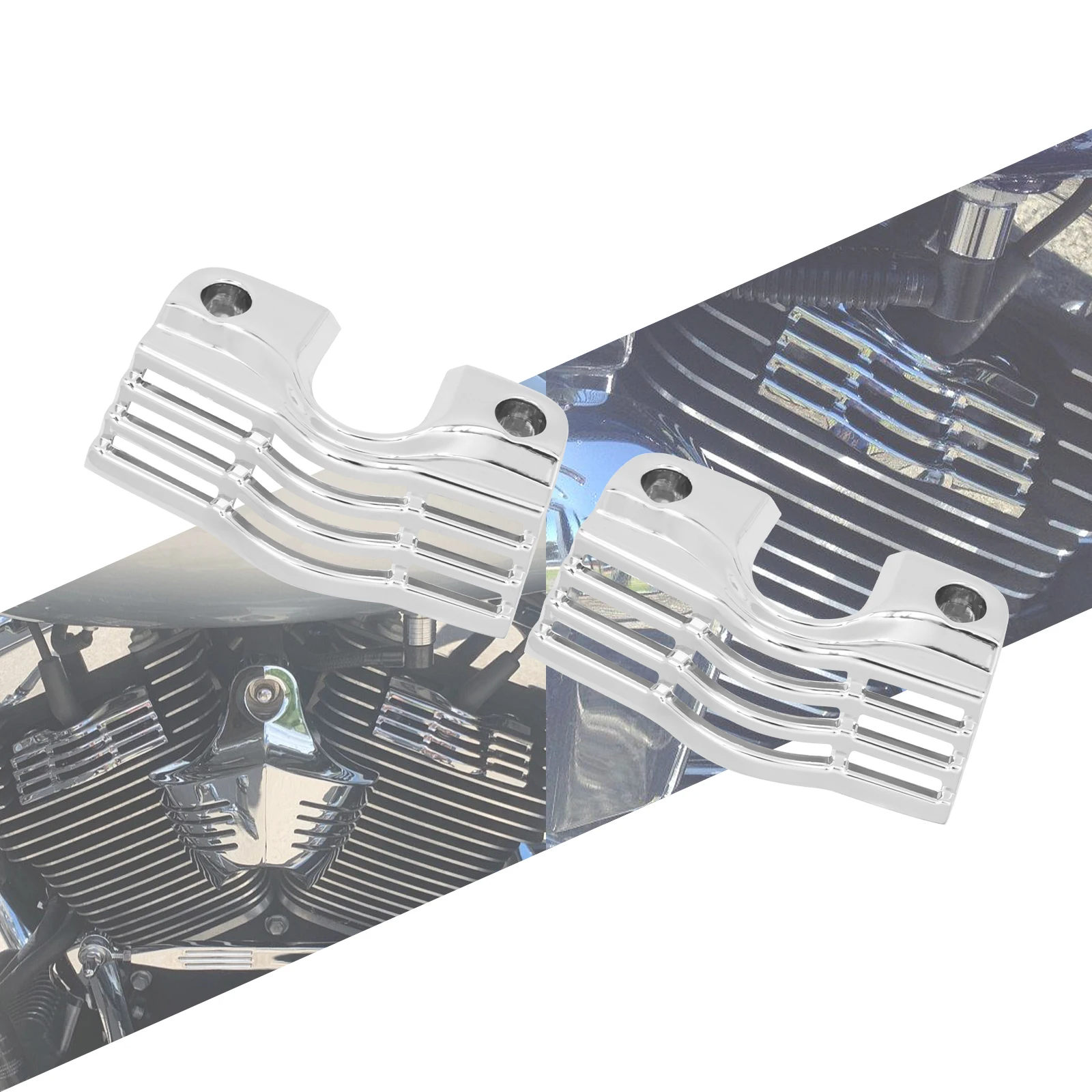 

Chrome Slotted Spark Plug Covers For Harley For Road Glide For Electra Glide For Twin Cam 99-2017
