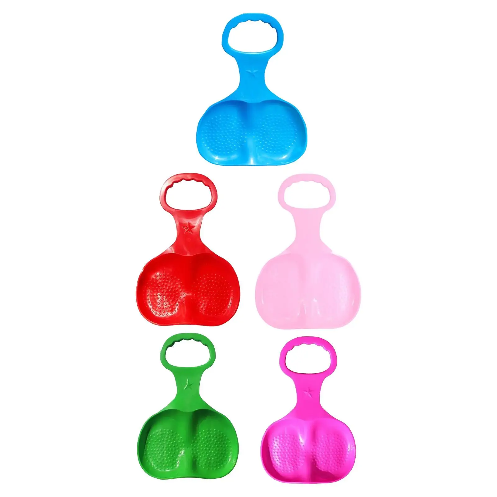 

Portable Snow Sled Adult Kids PE Sledge Board Lightweight Handle Winter Toboggan for Outdoor Grass Sand Ice Sliding