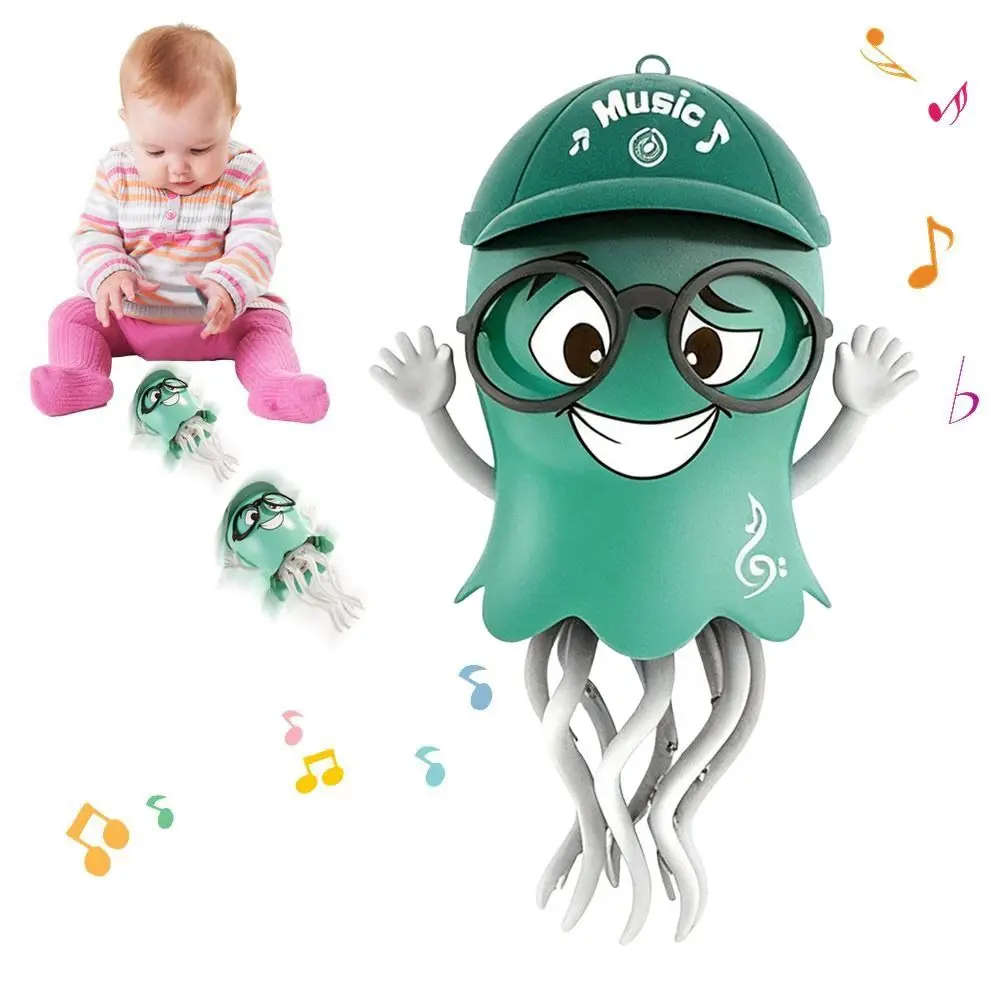 Brinquedo de polvo de dança com luz led, evitação automática de obstáculos, torção de oito garras, dança mágica de polvo, dança de engatinhar