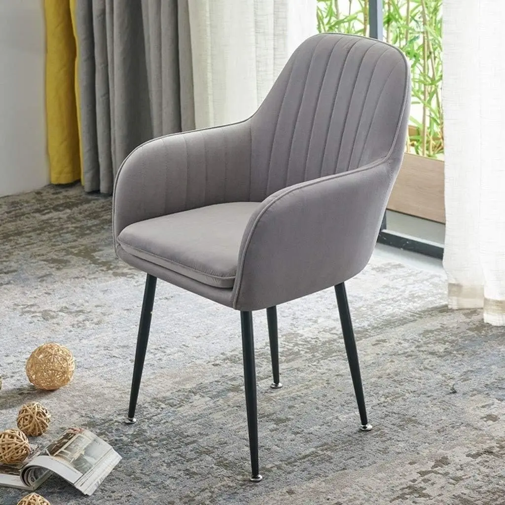 Formwell Dining Chair Set of 2 Velvet Fabric Soft Living Room Chair Metal Legs in Powder Coated for Kitchen Living Room Corner