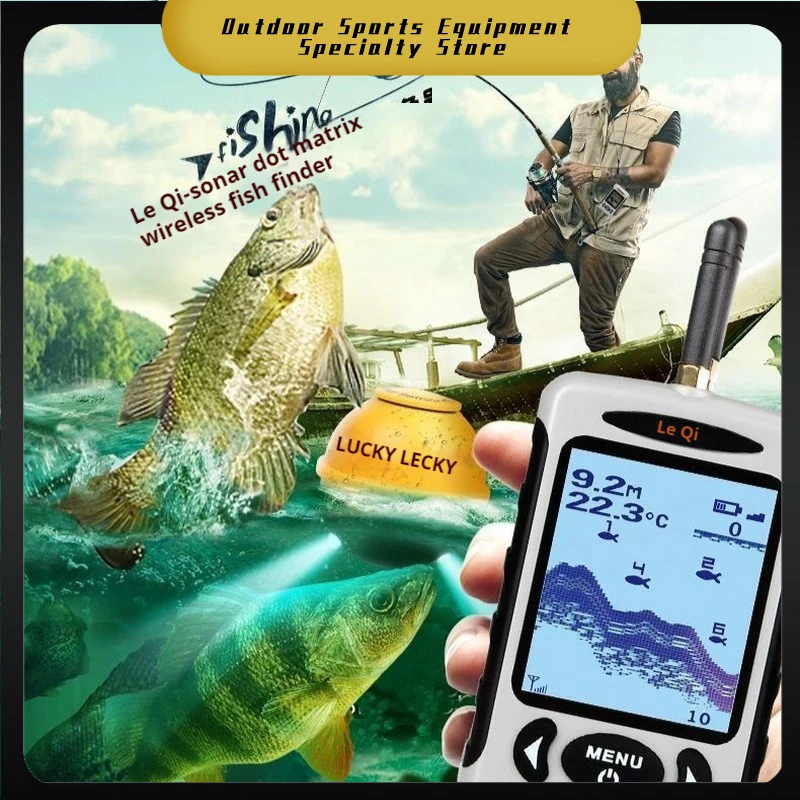 

Leqi Wireless Sonar Fish Finder Fishing Gear Ultrasonic Detection Underwater Exploration Tool For Wild Fishing Lure Fishing