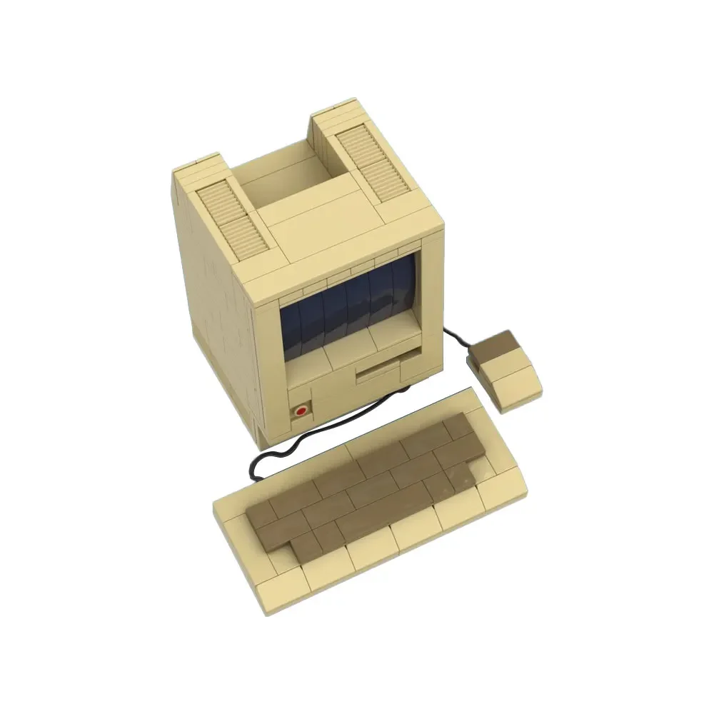 MOC Macintosh 128K Bricks 1984 Macintosh 128K Vintage Computer Building Block Model Assemble Toys Adult DIY Birthday Gifts