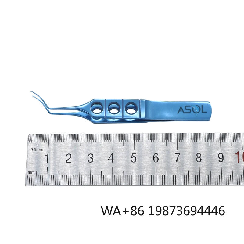 

Fine Cataract Surgery Ultrata Style Capsulorhexis Forceps, Curved 85mm