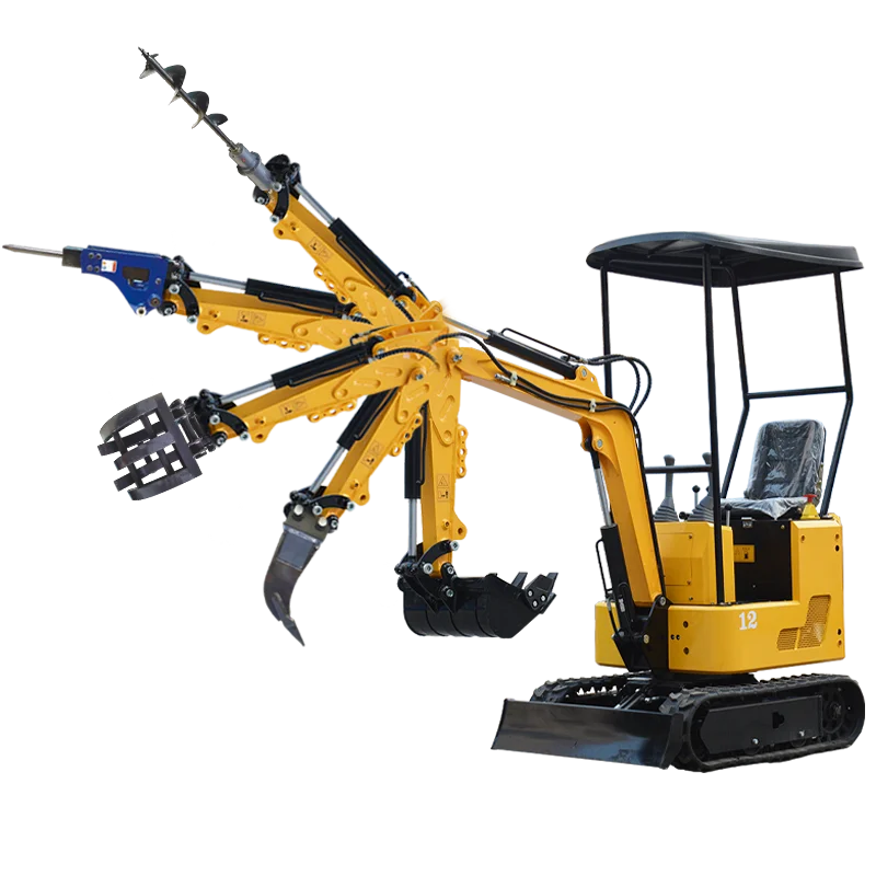 

Customized 1.2 Ton Mini Hydraulic Excavator Diesel Crawler 1 Ton Digger Lightweight Machinery for Orchard Ditching & Indoor Work