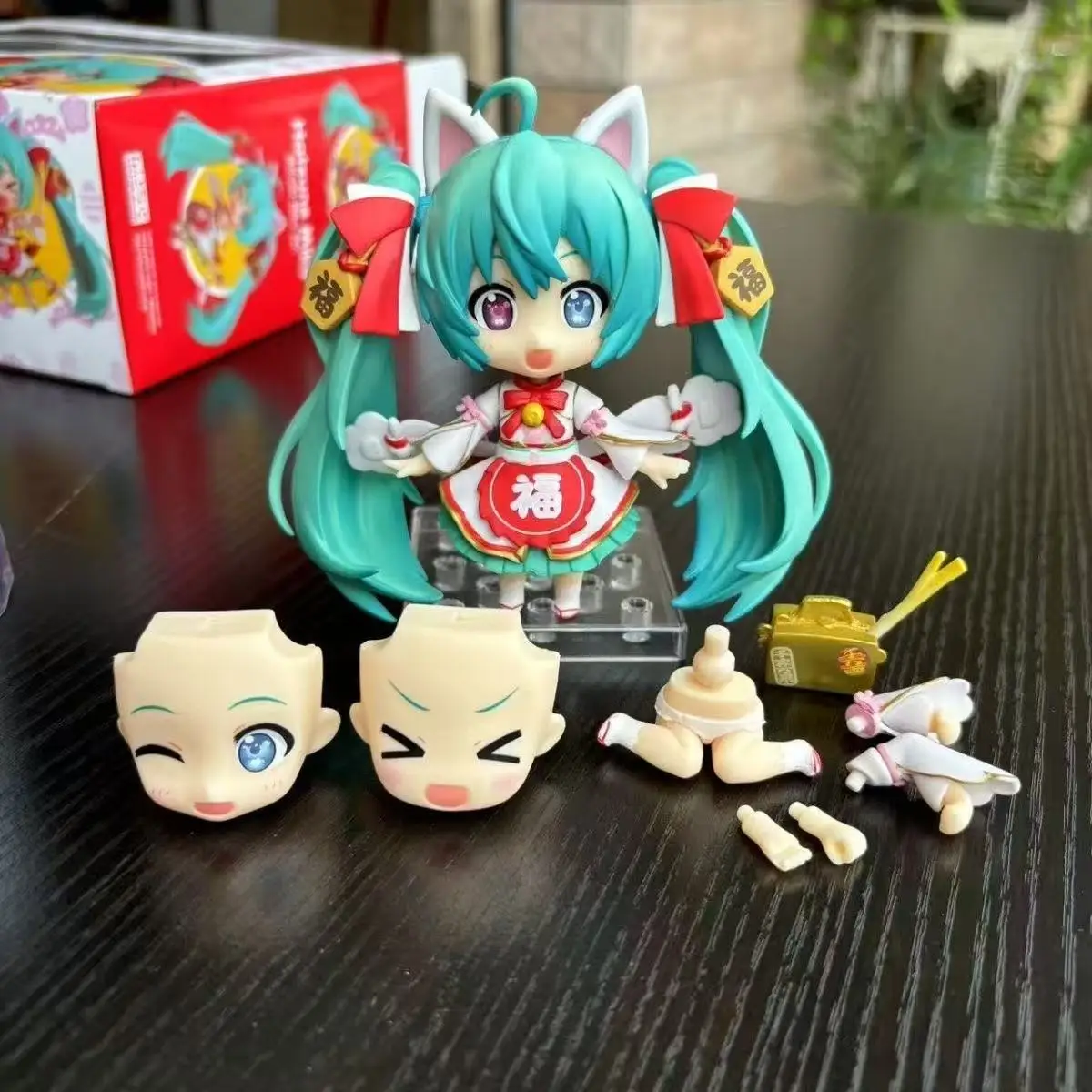 Figura de ação de anime modelo lindo Hatsune Miku Lucky Cat # 1777 Coleção Brinquedos Ornamento Presentes de Aniversário para Meninas