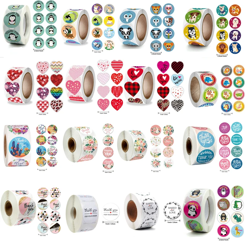 NEW Cute Interest Cartoon Children Sticker Packaging hand-made holiday decorations DIY decoration labels Teacher reward stickers