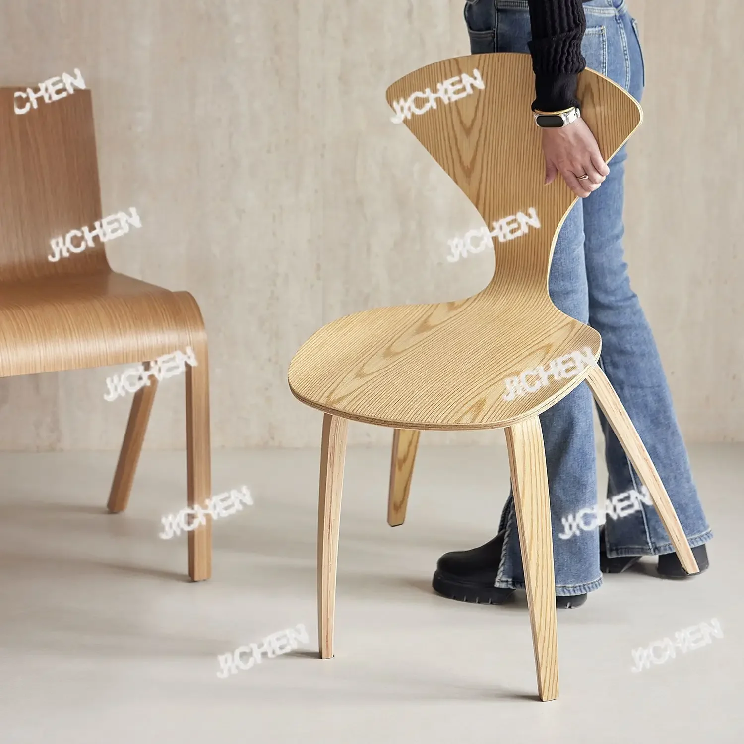 

ZQ American Dining Chairs: Retro-Style Seating For Home Kitchen Café - Vintage Backrest Chairs With Industrial Charm