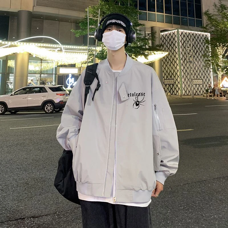 

Свободный бейсбольный джгут с принтом для мужчин и женщин, весна-осень, новый джет Sle American High Street Spider Flight Jaet