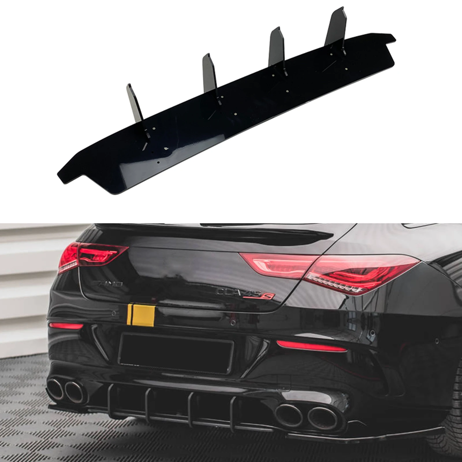 

Rear Bumper Diffuser For Mercedes Benz CLA Class C118 CLA35 CLA45 AMG 2020-2021 Splitter Lip Body Kit Guards Car Accessories