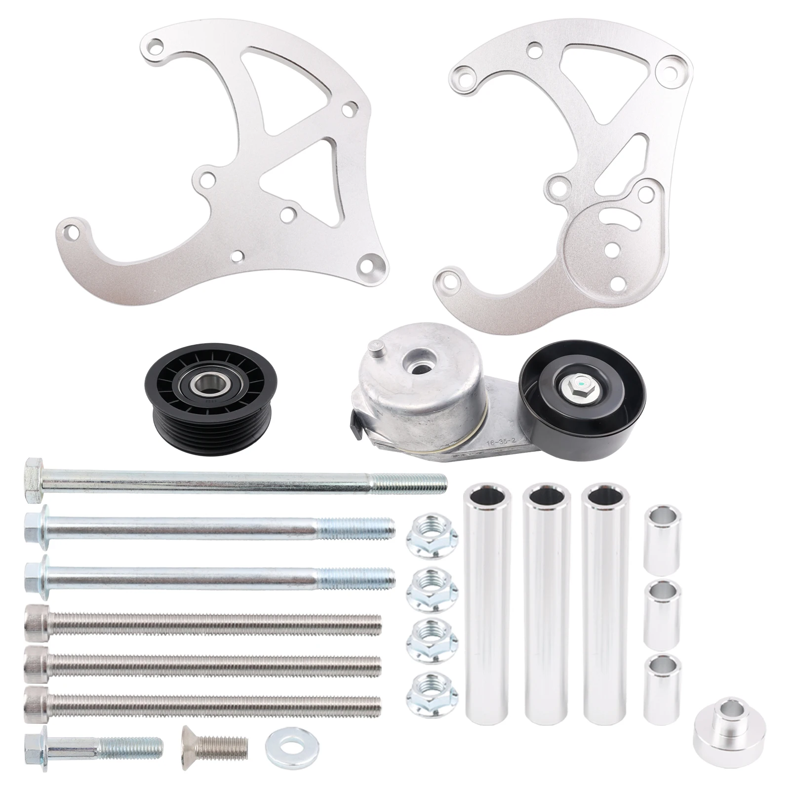 Billet LS Swap R4 AC Compressor Mount Bracket Kit 551585X-3 Fits LS1 LS3 LS2 LS6 Camaro Truck LSX Series