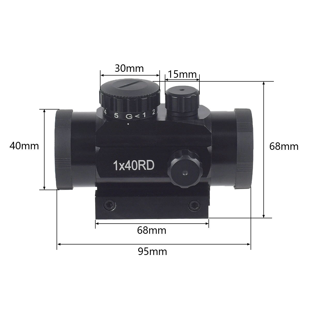 1X30 1x40 Red Dot Scope Sight Tactical Rifle scope Green Red Dot Collimator Dot With 11mm/20mm Rail Mount For Hunting