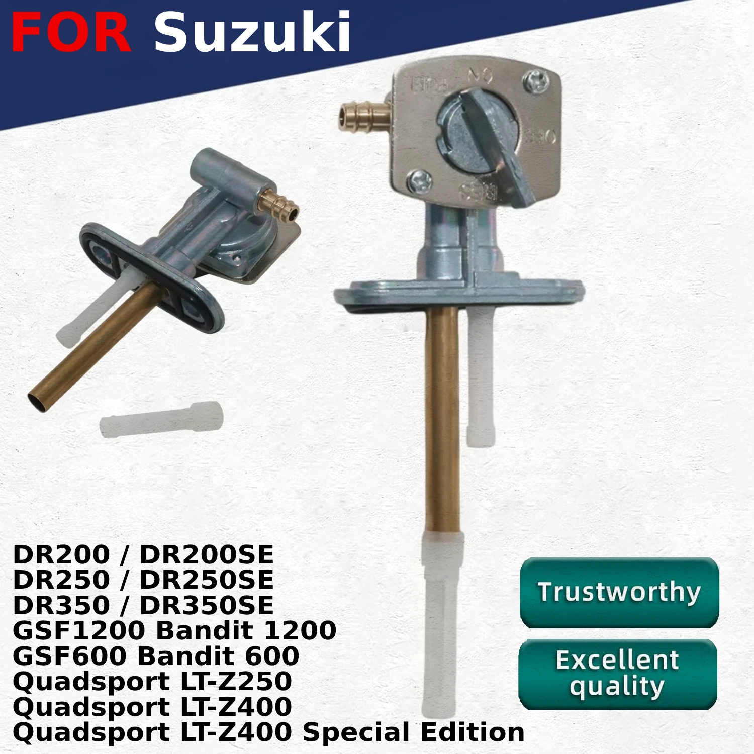 

New Gas Fuel Petcock Tap Valve Switch Pump For Suzuki GSF1200/600 DR200/250/350/SE Quadsport Bandit 1200 600 LT-Z250/400 Special