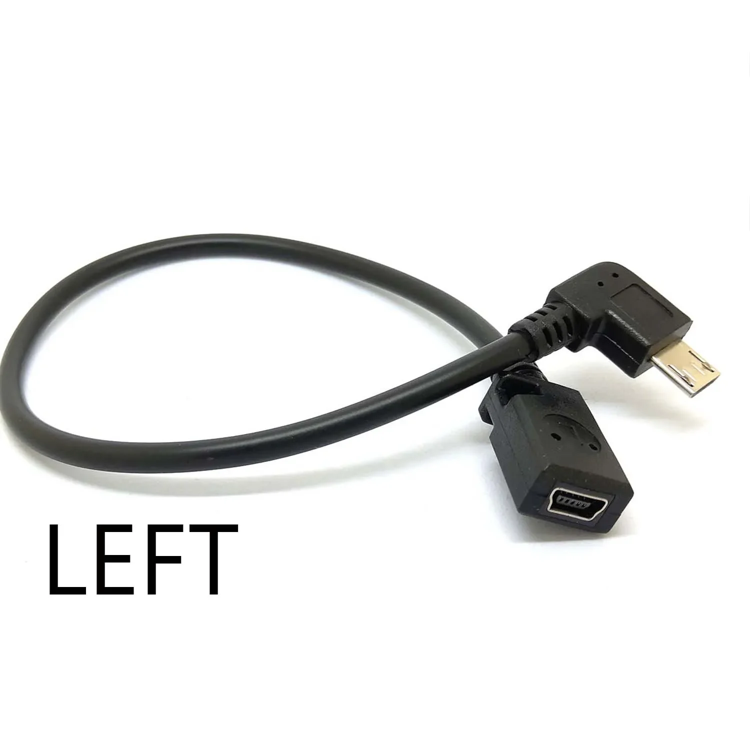 Kąt 90 Micro męski na Mini żeński Adapter USB konwerter ładowarka danych kabel nowy w dół w prawo w lewo