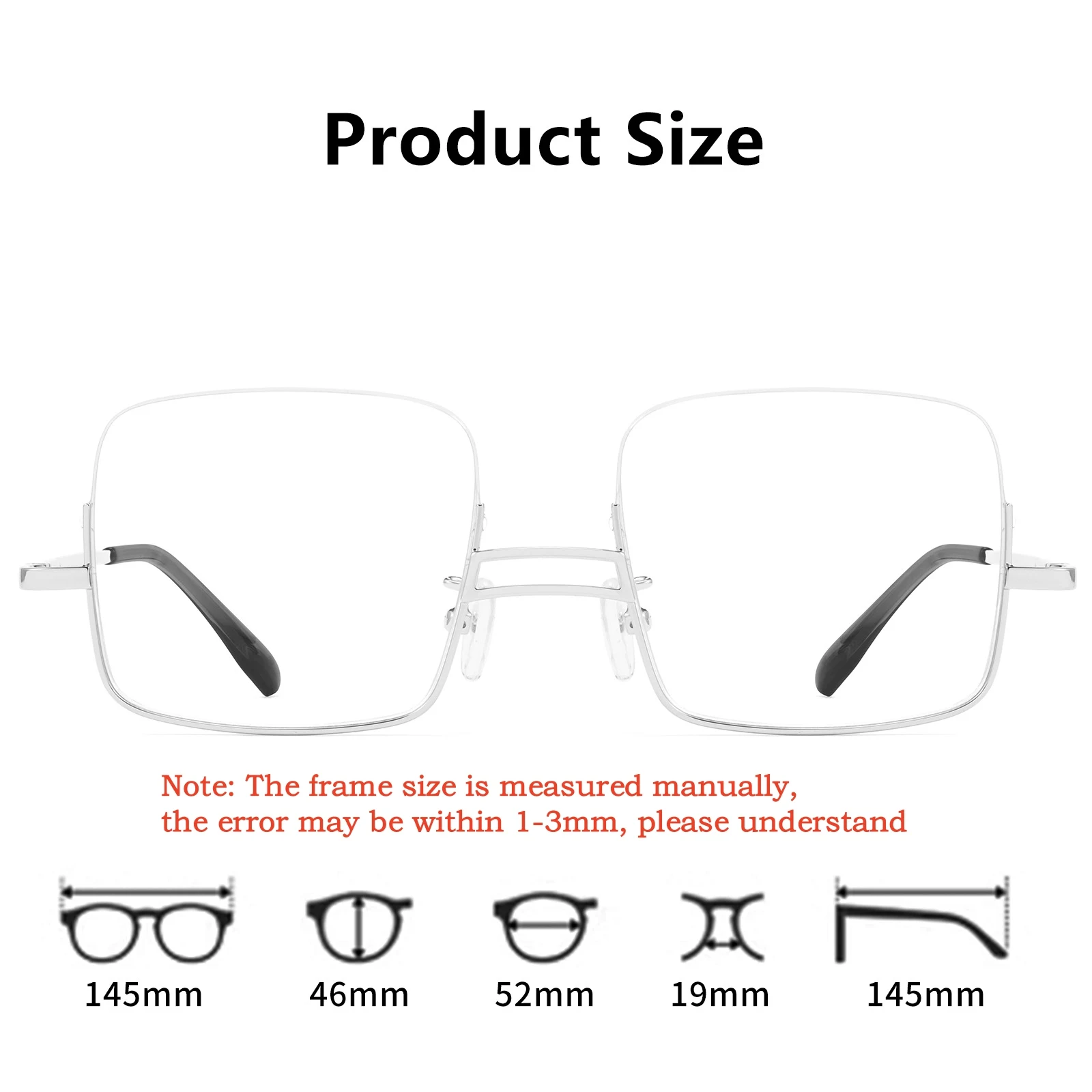 YIMARUILI New Square Men's Big Size Snooker Glasses Frame Spring Leg Design Ultra Light Fashion Women Billiards Eyeglasses T002
